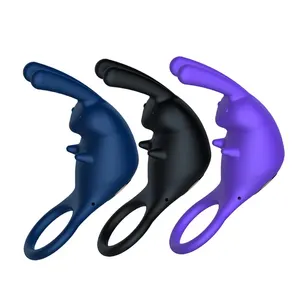 GCX Offre Spéciale Lapin Vibrant Cock Rings Vente en gros USB Rechargeable à distance Sex Toys pour hommes Éjaculation retardée