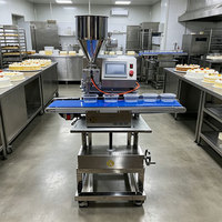 Machine de remplissage automatique de gâteaux ZD200-FA à haute efficacité, entraînée par un vérin pneumatique, écran LED, système anti-goutte par aspiration