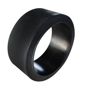 Pneu plein POB 28x12x22, pneus pleins 21x7x15 pour remorques et chariots élévateurs, système de fixation par bande pour chariots élévateurs et remorques - Product Image 1