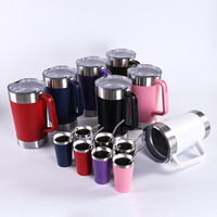 Nouveau Seau à Glace 66oz 2025 en Acier Inoxydable 304, Tasse à Bière Isotherme Sous Vide avec Poignée, Portable, Style Américain, pour Extérieur