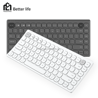 Keyboard Mini Ultra-tipis Melengkung Nirkabel 5 Media Keyboard 5.2 Connect Keyboard