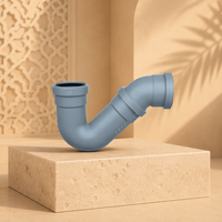 Siphon en P à simple sortie en PP sans vidange, raccord de plomberie pour drain de sol de salle de bain et cuisine