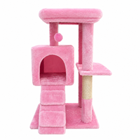 Arbre à chat multi-niveaux écologique en peluche avec poteaux à gratter en sisal, structure d'escalade en velours doux pour salon, emballage carton