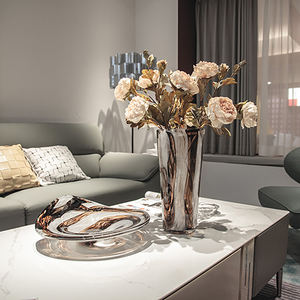 Floreros de Vidrio Color Zebra al por Mayor para Flores, Decoración del Hogar, Lujo - Product Image 5