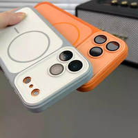 Étui de téléphone portable magnétique givré de haute qualité pour iPhone 17 16 15 14 Pro Max, pour iPhone 17 Pro Max, couleur bleu ciel