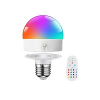 Ampoule LED E27 à Changement de Couleur RVB, Télécommandée et Dimmable, en Plastique, pour Remplacement de Luminaires Résidentiels - Offre Spéciale
