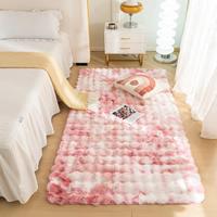 Hautfreundlicher, weicher Kunstfell-Bodenmatte mit Blasenstruktur für Wohnzimmer und Schlafzimmer, Kunstfell-Teppich mit Blasenstruktur