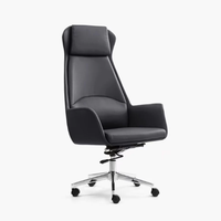 Nouvelle chaise de bureau ergonomique moderne avec revêtement en cuir PU, hauteur réglable et base pivotante pour la maison, le bureau et l'atelier