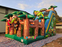 Nouveau design Rainforest KidzoneJungle parc d'aventure gonflable junior saut et toboggan gonflable fonction rebondissante