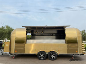 Golden Streamlined Stainless Steel 13ft Food Trailer for Fast Food Ice <b>Cream</b> Desserts at Night Markets Parks Street <b>Fairs</b> - Product Image 2