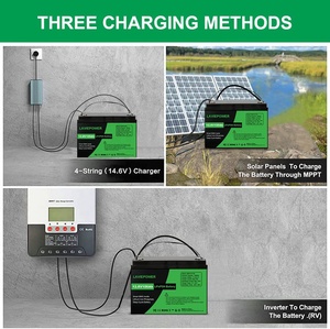 Batteries rechargeables à décharge profonde de qualité supérieure 12V 100Ah 200Ah Batterie solaire au lithium-ion - Product Image 4