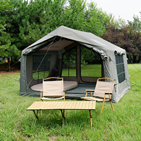 Prix du fabricant Commande en gros Tente de camping gonflable de 8 mètres carrés avec prise pour réchaud à port AC