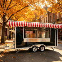 Remorque alimentaire entièrement équipée pour thé au lait, camion de restauration haut de gamme pour burgers, chariot à boissons certifié CE