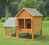 Grande niche en fil de bois pour lapin, Cage d'extérieur avec plateau coulissant