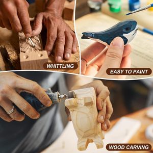 Bloques de talla de tilo de pino de haya sin terminar de 5*5*5cm para manualidades Diy y uso en talleres - Product Image 3
