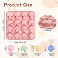 Niedliche 3D-Pilzform Umweltfreundliche Ofenfeste Silikon-Kuchenformen für Schokolade, Süßigkeiten, Eis, Gummibärchen, Fondant, Kekse und Kerzenherstellung