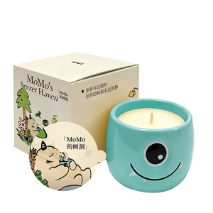 <span class=keywords><strong>Emma</strong></span> Molly Série MOMO Bougie d'aromathérapie en céramique en forme de coupelle d'arbre, Coffret cadeau en cristal, Cire de soja naturelle, Durée de combustion de 10 heures, Noël - Product Image 5