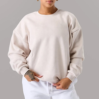 Sweat-shirt col rond lourd pour homme, personnalisé OEM, sans poche, couleur unie, pull vierge, fabricant