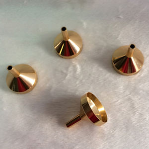 Funil pequeno do perfume do metal do tamanho do alumínio do ouro 18x22mm para o reenchimento do perfume - Product Image 2