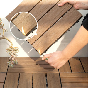 Dalles de terrasse carrées en WPC à prix de gros, pour patio, à assembler soi-même, revêtement de <span class=keywords><strong>sol</strong></span> composite WPC extérieur à clipser, pour usage domestique - Product Image 3