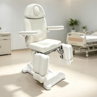 Fauteuil de podologie électrique à 3 moteurs, fauteuil de pédicure médical rotatif avec repose-jambes séparé, fauteuil de soin des pieds pour salon de beauté