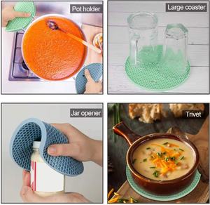 Ustensile de <span class=keywords><strong>cuisine</strong></span> rond contemporain résistant à la chaleur, sous-plat en caoutchouc en nid d'abeille pour casserole chaude - Product Image 4