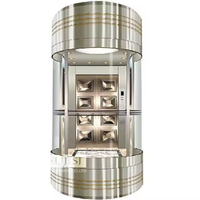 Moderno-Design piccolo ascensore di osservazione residenziale per uso domestico Gearless AC Drive per le applicazioni del centro commerciale al coperto