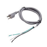 Câble tressé en tissu avec prise US NEMA 5-15P type B 3 broches 10A 13A 15A 125V 3 broches cordon d'alimentation UL SJT