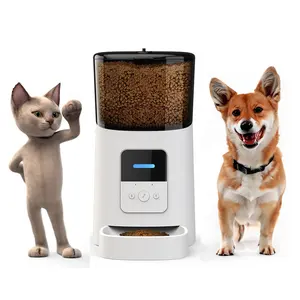 Alimentatore automatico intelligente per animali domestici Tuya WiFi con connessione automatica con tramoggia visibile da 6 litri