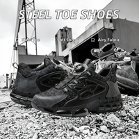 Chaussures de sécurité d'été à bout en acier pour hommes laçage rapide respirant anti-écrasement antidérapant garde de sécurité spécifications métalliques garde de travail