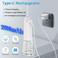H2ofloss professionnel eau dentaire fil sans fil 5 Modes Portable irrigateur Oral IPX7 étanche dents nettoyage fil d'eau