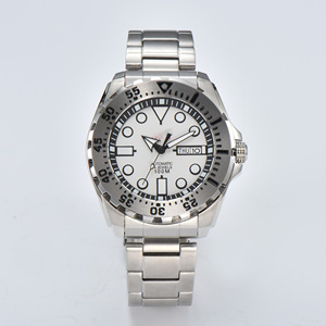 Men's NH36 Sports <b>Automatic</b> Diving Watch with 5ATM Waterproof Yellow Luminous Hand Rubber Strap Week Display <b>Wristwatch</b> - Product Image 1