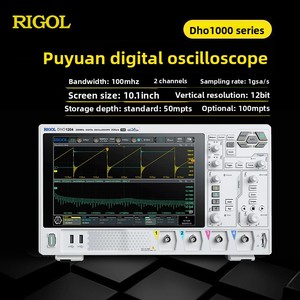 Oscilloscopes numériques de bureau RIGOL DHO1104 & DHO1204, bande passante 100 MHz & haute définition, oscilloscopes à écran tactile 4 canaux - Product Image 3
