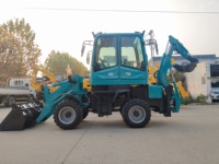 WZ08 12 Mini Backhoe Loader Listrik 4WD Bertenaga Baterai Lithium, Compact Two End Loader untuk Pekerjaan Penggalian Parit Perkotaan