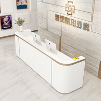 Table de bar pliable en bois moderne et simple personnalisable pour salon de beauté, réception/caissier, comptoir de consultation pour hôtels et hôpitaux