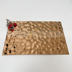 ANN030 Panneau en acier inoxydable rose doré certifié ASTM de qualité supérieure, design en relief 3D personnalisé pour les murs et les plafonds de luxe - Product Image 4