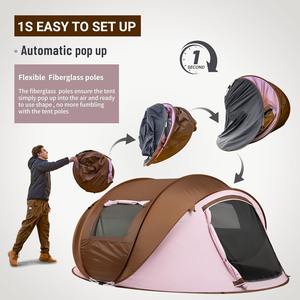 Tente de camping instantanée OEM pour 2 à 6 personnes, imperméable, facile à installer, abri en dôme portable avec sac de transport pour la randonnée en plein air et les voyages - Product Image 5