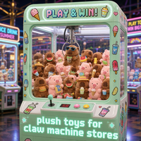 Jouets en peluche en gros pour machines à griffes, animaux en peluche doux pour salles de jeux d'arcade, stands de carnaval, locations de fêtes et lieux événementiels