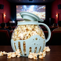 Populaire pour la cuisine : Pot/Bouteille à micro-popcorn en verre borosilicaté de haute qualité pour four à micro-ondes