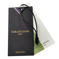 Etiquetas Colgantes Kraft Personalizadas para Prendas, Etiquetas de Papel Holográficas con Código de Barras en Relieve de Lujo, Anti-Falsificación, con Cordón para Ropa y Zapatos