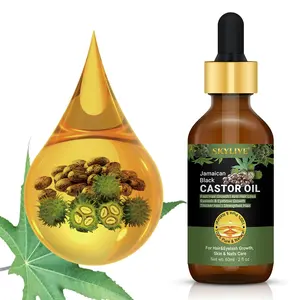 Produits chauds huile de ricin noire jamaïcaine traitement huile de croissance des cheveux produits de traitement anti-chute huile de repousse bio