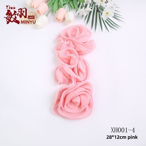 Corsage de encaje floral de chifón de lujo ecológico de Bozhou con rosas 3D de malla <span class=keywords><strong>para</strong></span> <span class=keywords><strong>vestido</strong></span> de novia - Product Image 6