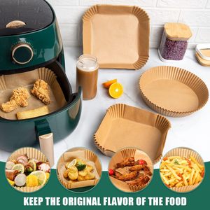 Non-Stick Eco-Friendly Disposable Parchment Paper <b>Liners</b> for Air Fryer Oil-Proof Water-Resistant Baking Paper Cooking <b>Tool</b> - Product Image 6