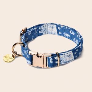 Collar para Perro Personalizado, Moderno, Cómodo, de Algodón, con Estampado de Animales, Elegante, de Lujo, con Cierre de Hebilla Ajustable, Lavable a Mano, Suave - Product Image 1