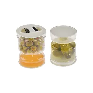 Olive Hour glass Jar Wet Juice Separation Kimchi Separator Jar Pickle Flip Jar Ideal für Essiggurke und Olive