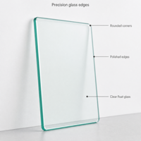 Verre trempé professionnel sur mesure, section carrée de 15 mm, surface plane, pour balustrade d'escalier et dalle antidérapante de salle de bain
