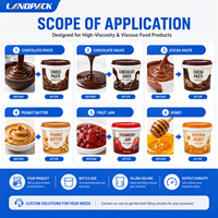 Machine de remplissage et d'emballage automatique pour confitures, beurre de cacahuète, compote, liquides visqueux, sauce tomate, pâte, crème au chocolat