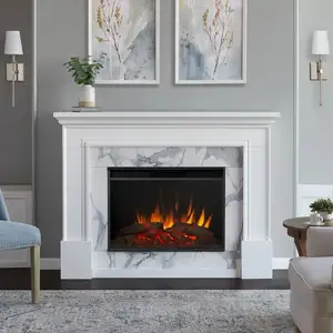 Natural Calacatta White Marble Fireplace Mantel Home Decorative Mantle Fireplaces Surround