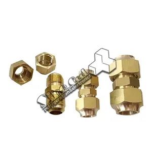 HVAC air conditioner Nut fitting coupling connector adapter copper refrigeration forged flare Brass Flare Union