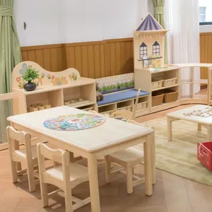Chiquitosモダンなデザインの幼稚園の学校の家具セット美しい机と椅子